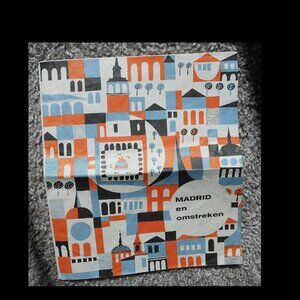 1972 Dutch tourist map of Madrid, Spain